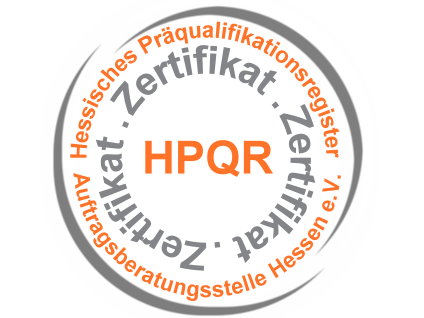 Logo Hessisches Präqualifikationsregister HPQR